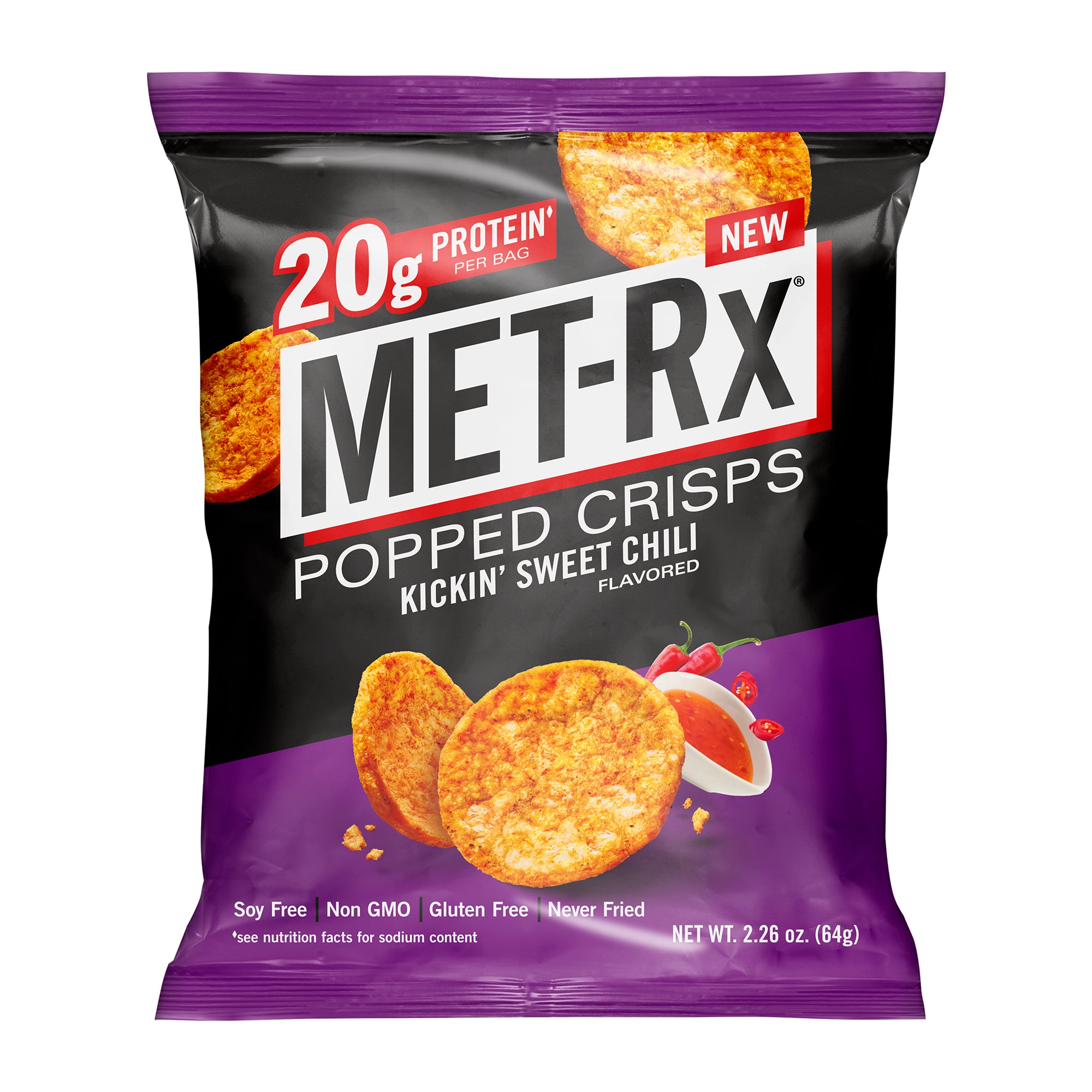 Met-Rx Popped Crisps Kickin' Sweet Chili (6 Bags) – MET-Rx