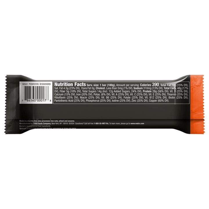 Big 100 Peanut Butter Granola Protein Bar - Nutrition Facts Panel