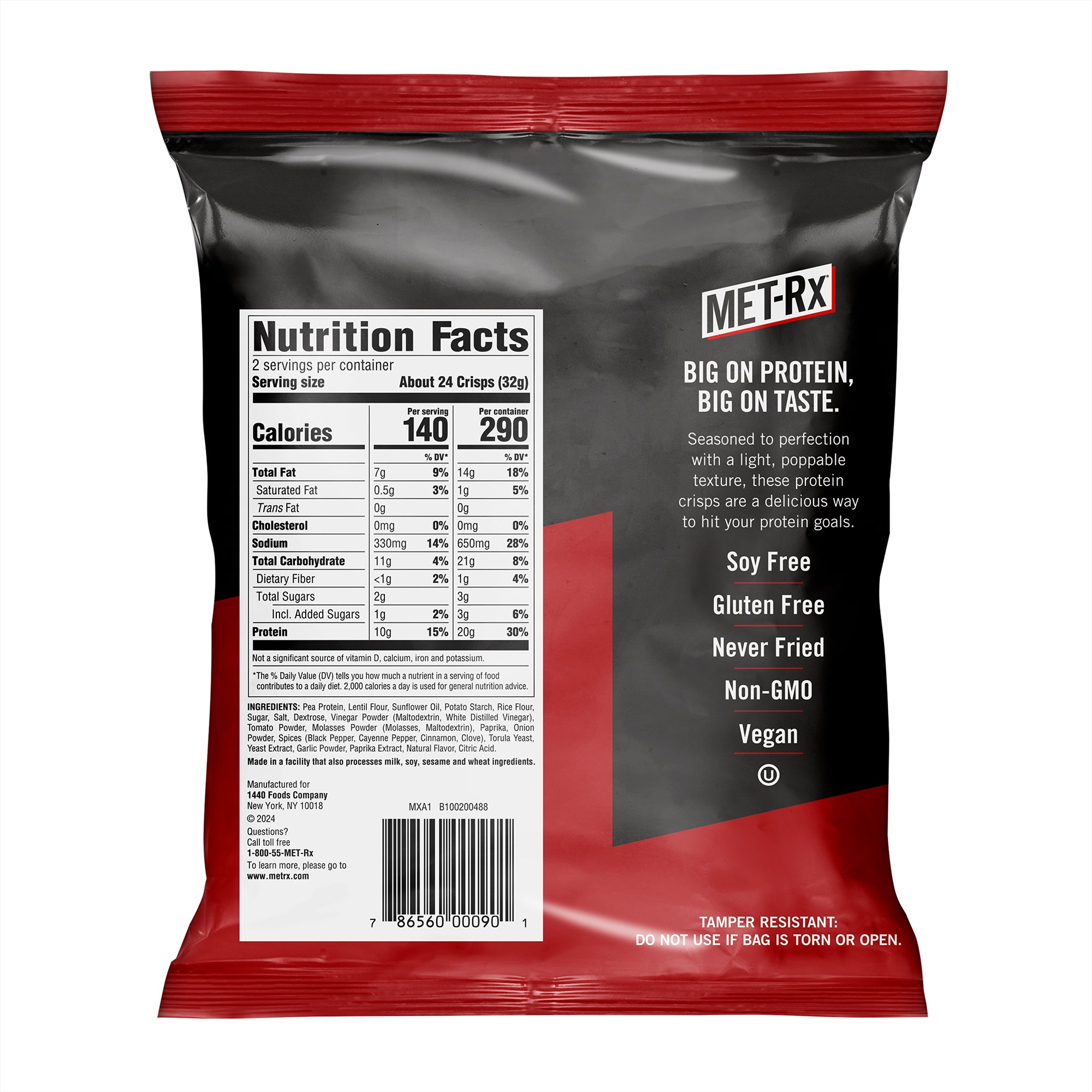 Met-Rx Popped Crisps Sizzlin' Sweet Barbecue (6 Bags) – MET-Rx