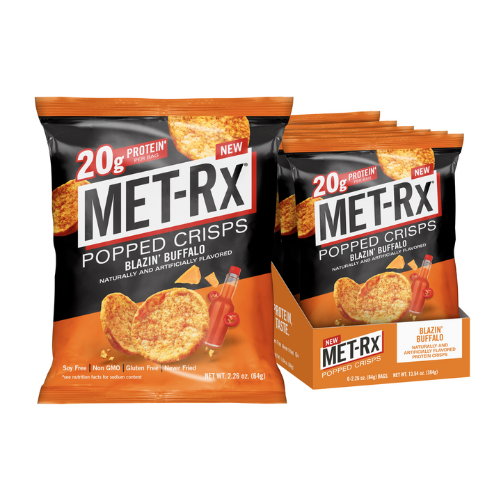 Met-Rx Popped Crisps Blazin' Buffalo (6 Bags)