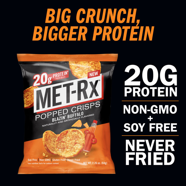 Met-Rx Popped Crisps Blazin' Buffalo (6 Bags)