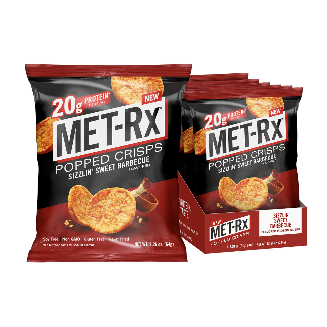 Met-Rx Popped Crisps Sizzlin' Sweet Barbecue (6 Bags)