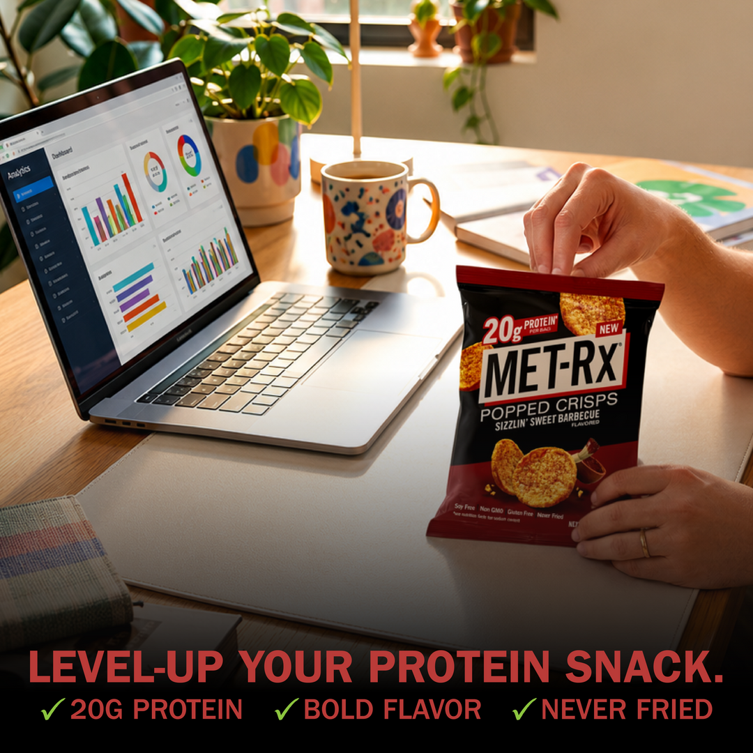 Met-Rx Popped Crisps Sizzlin' Sweet Barbecue (6 Bags)