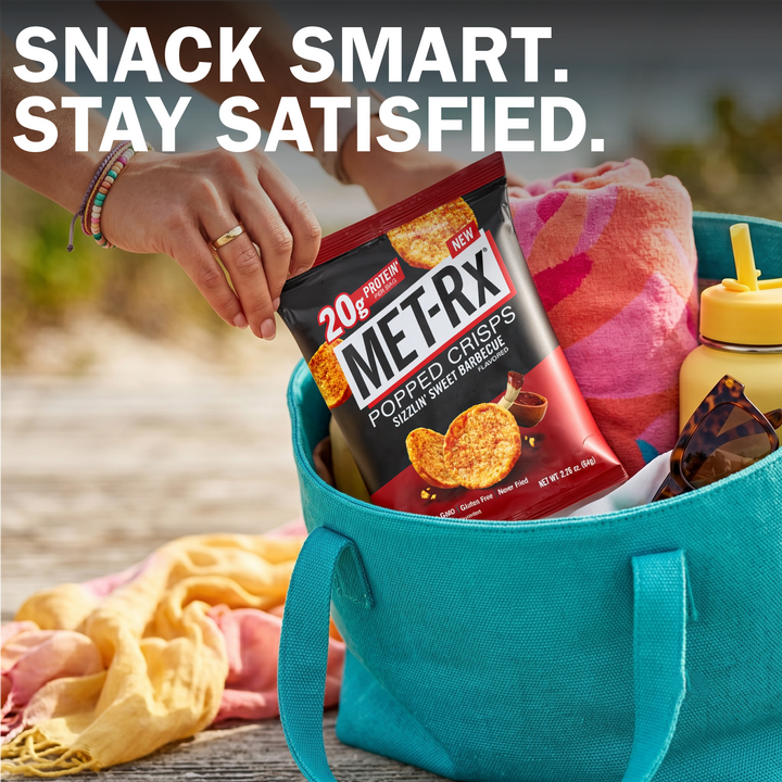 Met-Rx Popped Crisps Sizzlin' Sweet Barbecue (6 Bags)