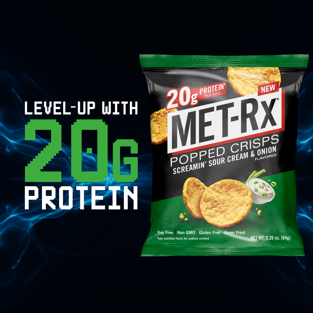 Met-Rx Popped Crisps Screamin' Sour Cream & Onion (6 Bags)