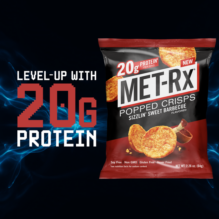 Met-Rx Popped Crisps Sizzlin' Sweet Barbecue (6 Bags)